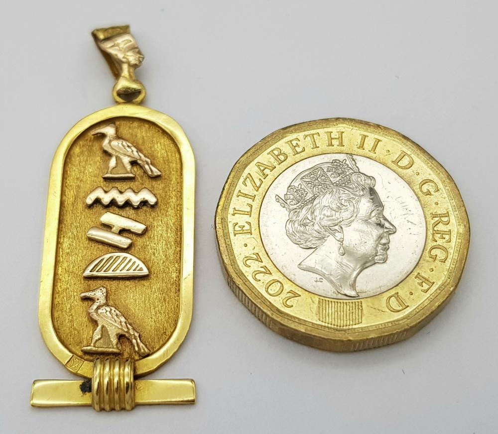 Egyptský přívěsek ze zlata 18K a 9K - Obrázek 4