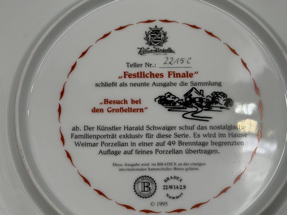 Sběratelský talíř „Slavnostní finále“, Weimar, limitovaná edice, Bradex - Obrázek 4