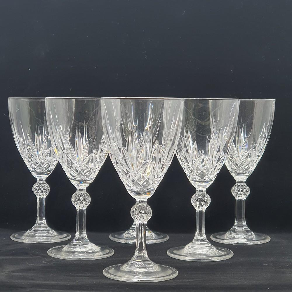 Soubor osmi vínových sklenek Royal Crystal Rock Linea Gala, broušený křišťál - Obrázek 4